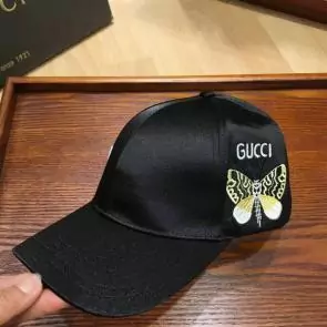 gucci casquette supreme gg a imprime embroidered butterfly black